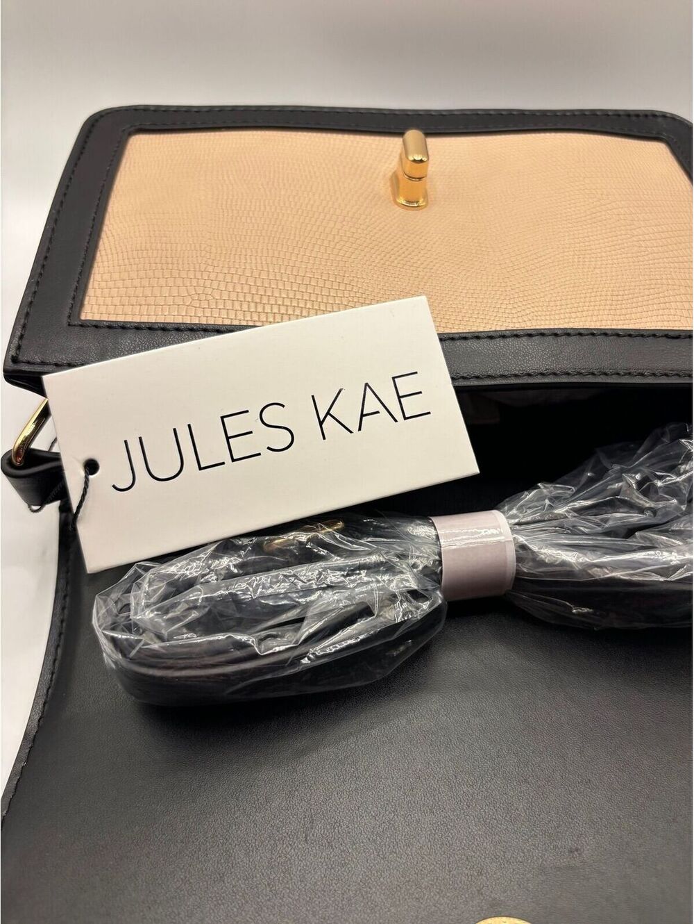 Anthropologie Jules Kae “Mia” Pebble Pink Vegan Leather Crossbody